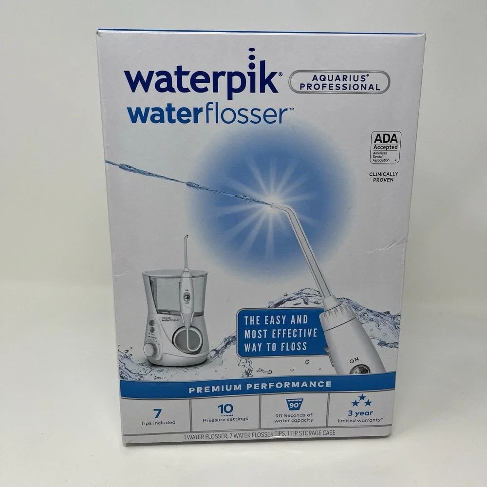 Waterpik Aquarius Professional Water Flosser WP-670C White Dental Oral Care NIB